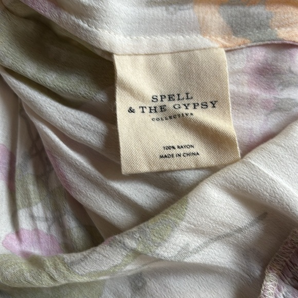 Spell & The Gypsy Collective Wild Bloom floral midi long sleeve dress size Small - Picture 7 of 7